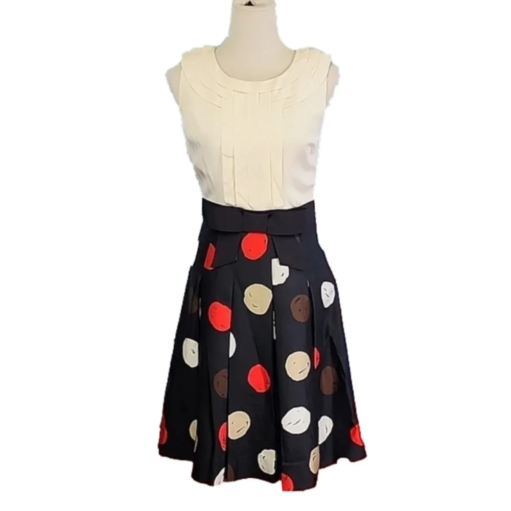 KATE SPADE polka-dot sill dress size S